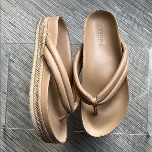 Vince Tan Leather Women's Sandals